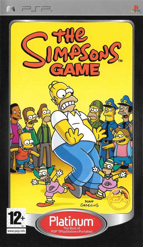 The Simpsons Game (2007) PSP box cover art - MobyGames