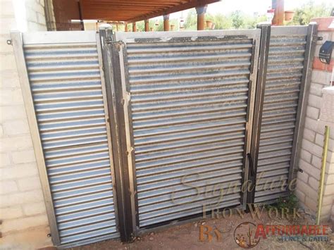 1 Corrugated Steel Gates Made In Tucson Affordable Fence And Gates