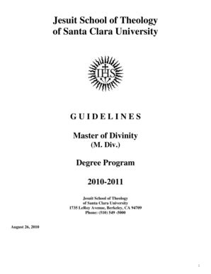 Fillable Online Scu Detailed Guidelines Santa Clara University Scu