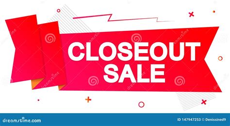 Closeout Sale Banner Design Template Fast Offer Discount Tag