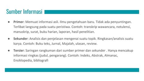 Tahapan Literasi Informasi Pilars Teknik Penelusuran Ppt