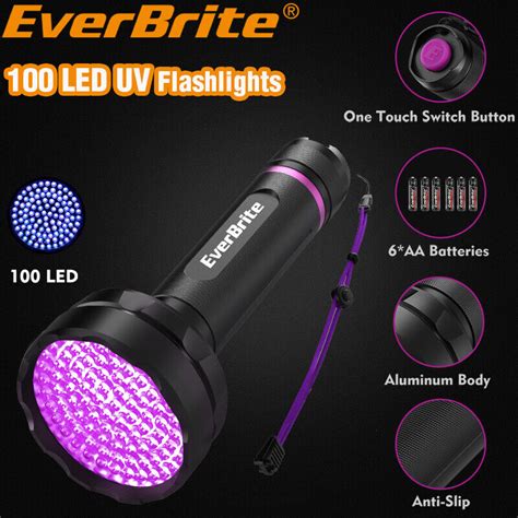 Everbrite Black Light Flashlight Led Uv Flashlights Nm