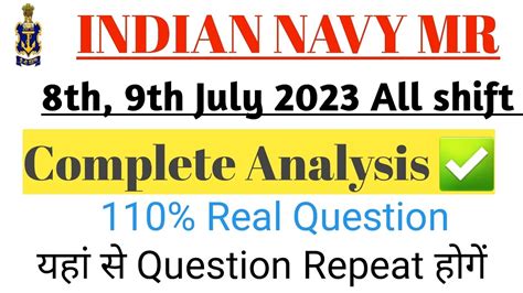 Indian Navy Mr Ssr Complete Analysis Exam Navypyq Navy