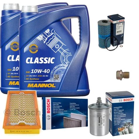 BOSCH INSPECTION SET 10L Mannol Classic 10W 40 Pour MERCEDES CLASSE S