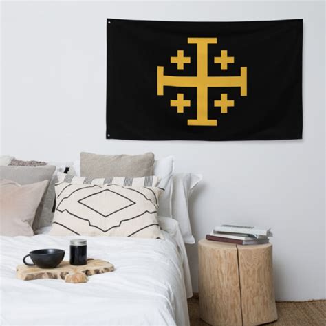 Golden Jerusalem Cross – Flag – Western Aesthetics