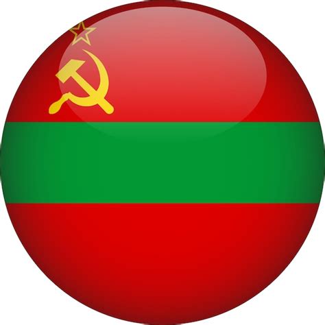 Premium Vector Transnistria D Rounded Flag Button