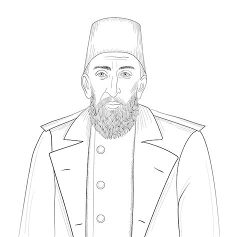 Premium Vector | Sultan of the ottoman empire sultan abdulhamid han