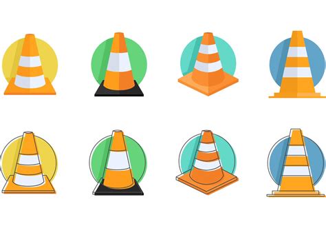 Orange Traffic Cones Vector Icons - Download Free Vectors, Clipart ...