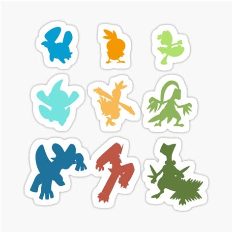 "Gen 3 Starters evolutions" Sticker for Sale by KingBrowns | Redbubble