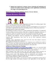 4 Steps To Strategic Human Resource Planning 2 Docx 7 Explain How