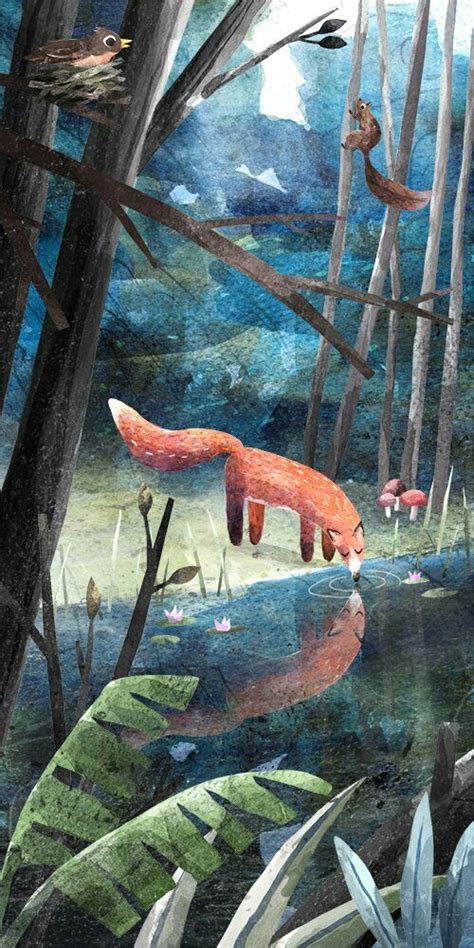 Pin By Romina On Dibujos A Color Illustration Illustration Art Fox