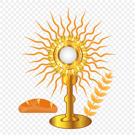 Holy Eucharist Vector Png Images Golden Holy Eucharist Greeting Png