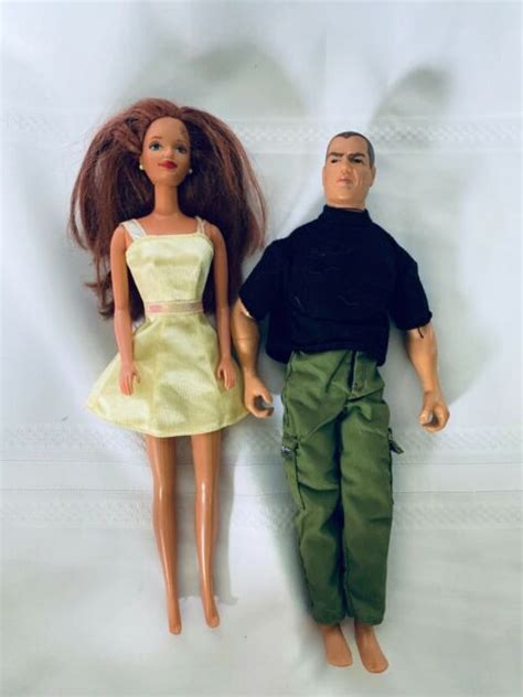 Red Hair Barbie With Gi Joe Doll Ebay