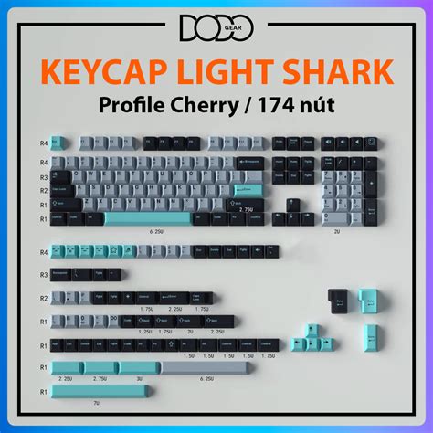 Keycap Light Hammer Shark N T Profile Cherry Nh A Pbt Cao C P