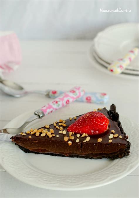 Manzanaandcanela Tarta De Chocolate Y Fresas Sin Horno