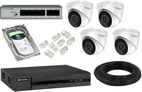 Zestaw Do Monitoringu Hikvision Zestaw Do Monitoringu Ip 4 Kamery Poe