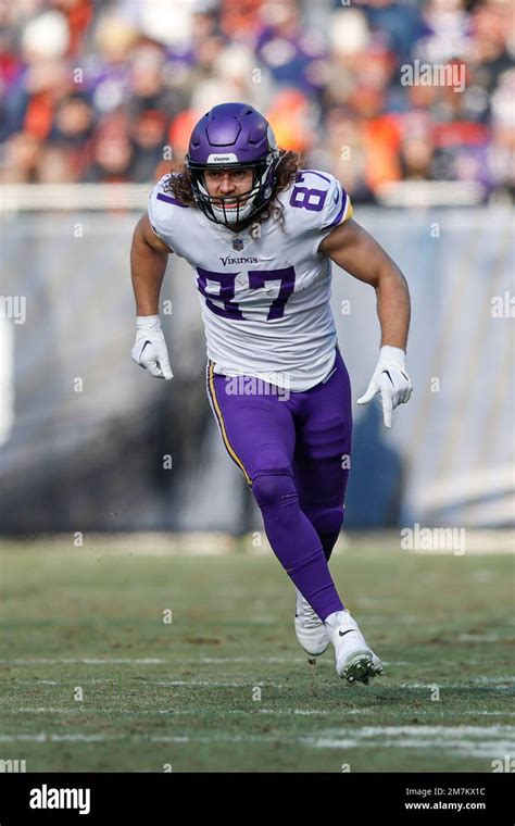 Minnesota Vikings Tight End Tj Hockenson 87 Runs On The Field