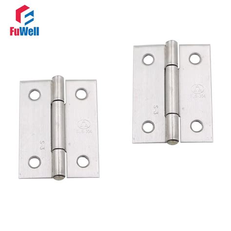 10pcs 2inch Door Butt Hinge 304 Stainless Steel Folding Furniture Hinge