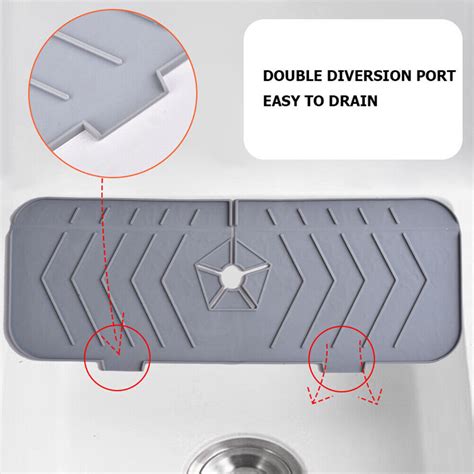 Tidy Splash Faucet Guard Draining Mat Silicone Draining Mat For