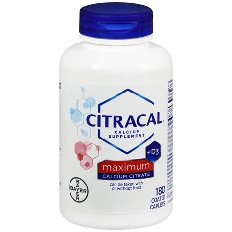 Citracal D3 Maximum Calcium Citrate Coated Caplets 180 Cp Medcare Wholesale Company For