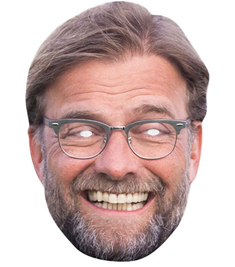 Jurgen Klopp Celebrity Football 2d Card Party Face Mask