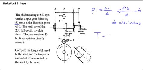 Solved The Shaft Rotating At Rpm Carries A Spur Gear B Chegg