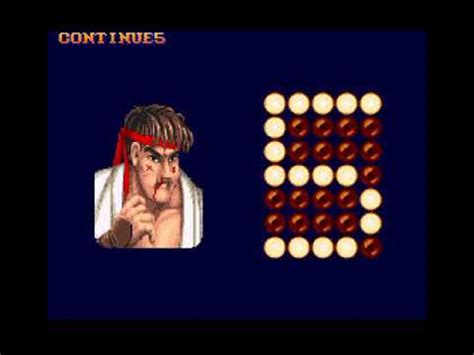 Street Fighter Ii The World Warrior Ryu Continue Screen Snes Youtube