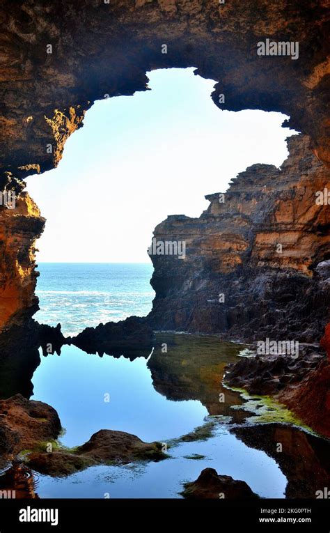 A picture of the Grotto , a sinkhole formation , found on the great ...