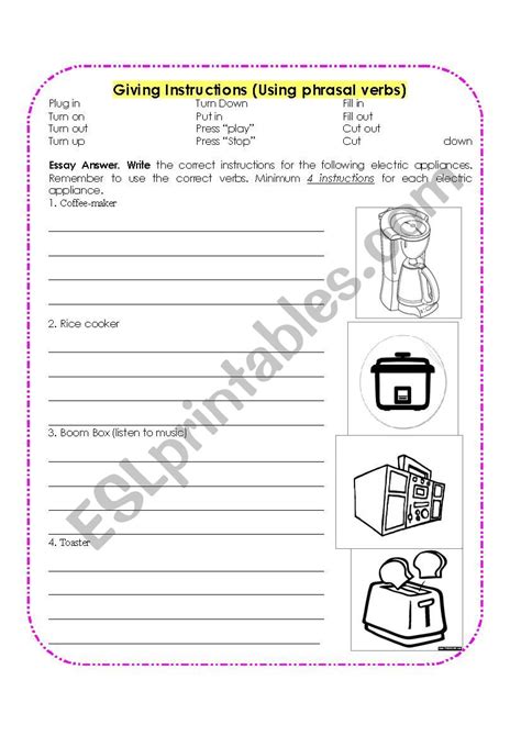 Giving Instructions Esl Worksheet By Natilu