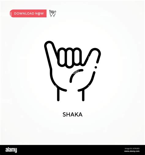 Shaka Vector Icon Modern Simple Flat Vector Illustration For Web Site