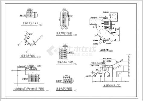 某小区二层幼儿园建筑施工设计cad图纸，共10张住宅小区土木在线