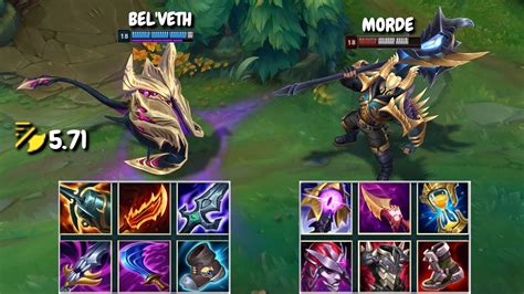 Bel Veth Vs Mordekaiser Full Build Fights Best Pentakills Youtube