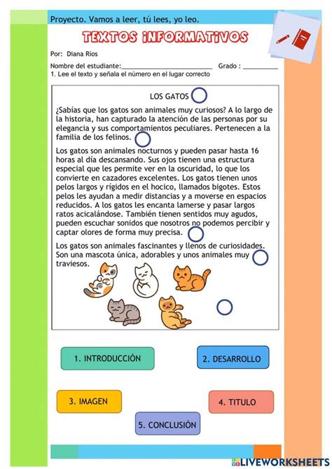 Textos Informativos Interactive Exercise For Tercero De Primaria