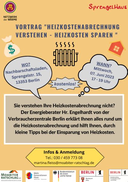 Gratis In Berlin Infoveranstaltung Heizkostenabrechnung Verstehen