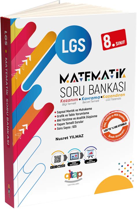 LGS 8 SINIF MATEMATİK SORU BANKASI VİDEO ÇÖZÜMLÜ qitap Yayınları