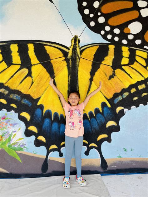 Interactive Butterfly Mural By Mural Artist Georgeta Fondos