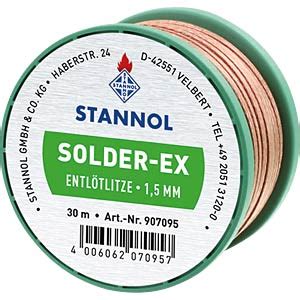 ELL STA 1 5 30 Desoldering Wick Solder Ex Copper 30 M X 1 5 Mm At