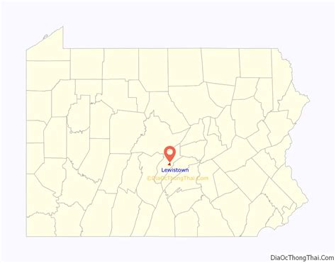 Map of Lewistown borough, Pennsylvania - Thong Thai Real