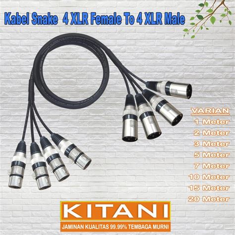 Jual Kabel Audio Kabel Snake X Xlr Female To X Xlr Xlr Male Kitani