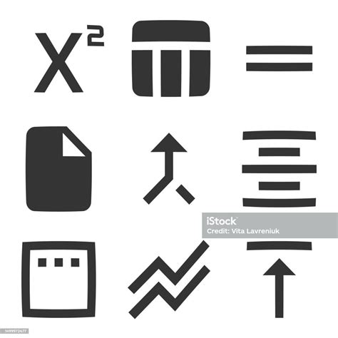 Set Of 9 Icons Editor Modern Thin Line Icons Outline Isolated Signs