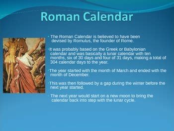 The Roman Calendar by Latin and Classical Power Points and Materials