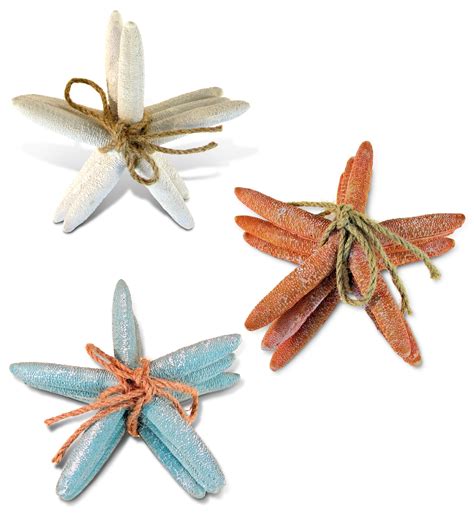 CoTa Global Resin Starfish Collection White Orange And Turquoise