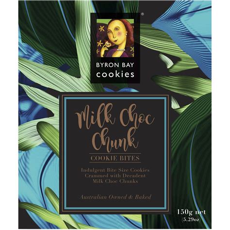 Byron Bay Cookies Milk Choc Chunk Cookie Bites 150g Woolworths