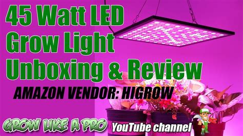 Higrow 45 Watt Led Grow Light Panel Unboxing And Review Youtube