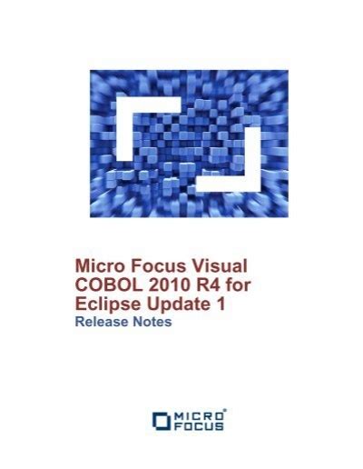 Installing Visual COBOL For Eclipse Micro Focus SupportLine