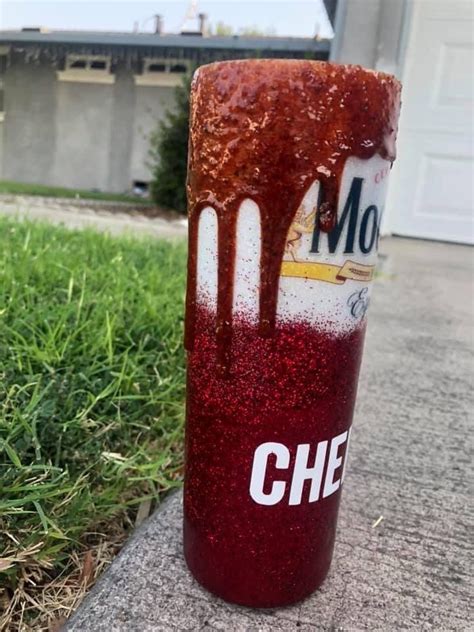 Modelo With A Chamoy Drip Tumblerbeer Drip Etsy