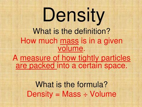 Density Definition