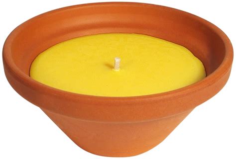 Vela De Citronela Vasija Terracota X Cm Para Exterior Ahuyenta