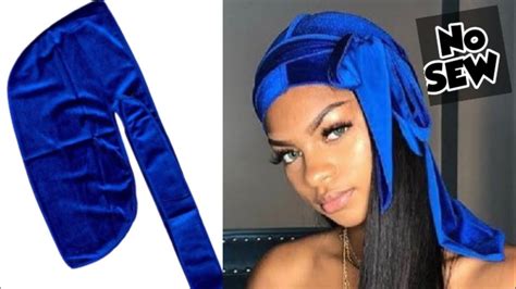 Diyupgraded Velvet Durag Making Blue Durag Making At Home Detailed