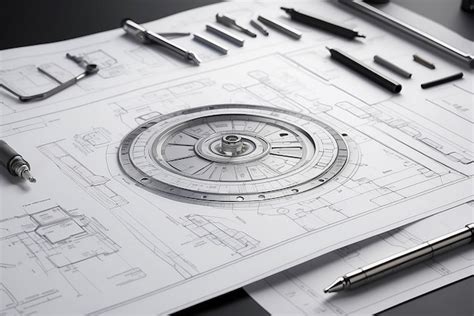 Premium Photo | Engineering schematic illustration mockup